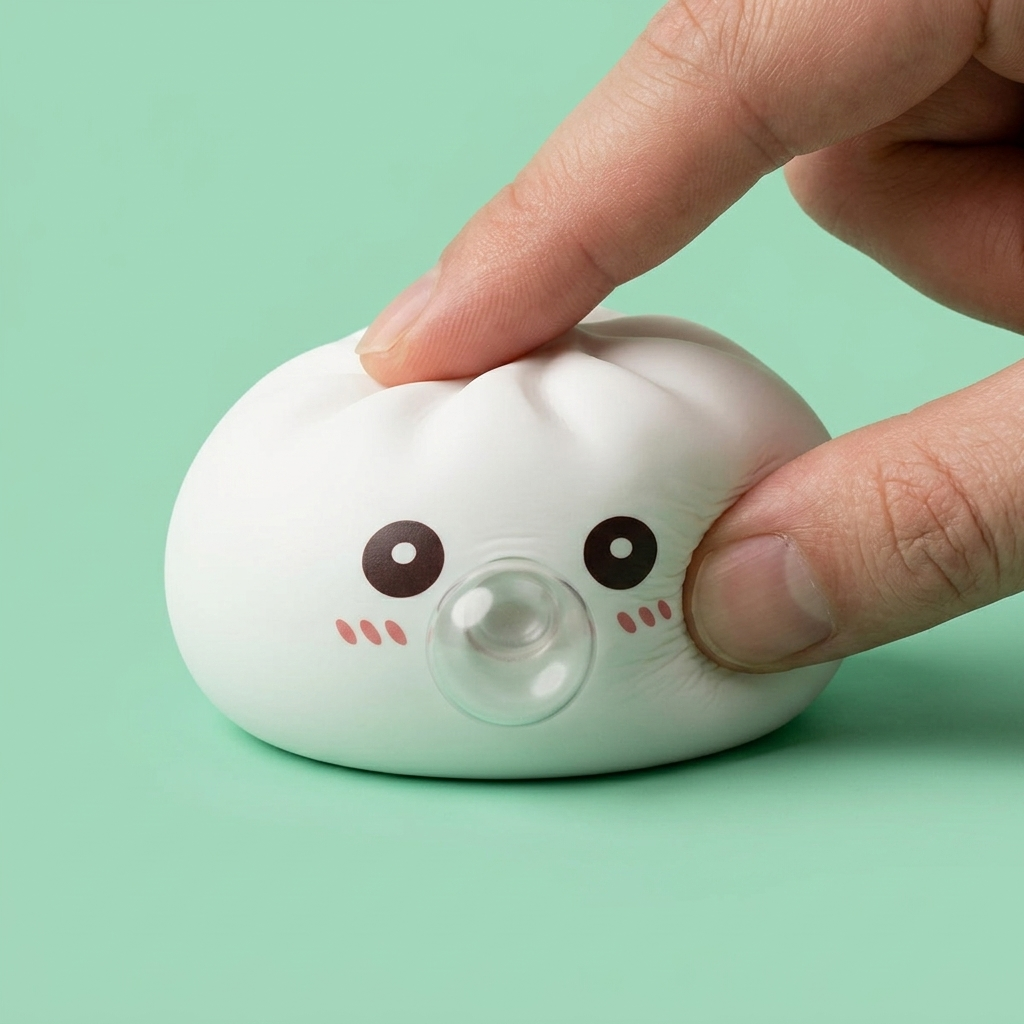 Giant Dumpling Squishy Molnvit — i klämmet, mjukt slow-rise-skum