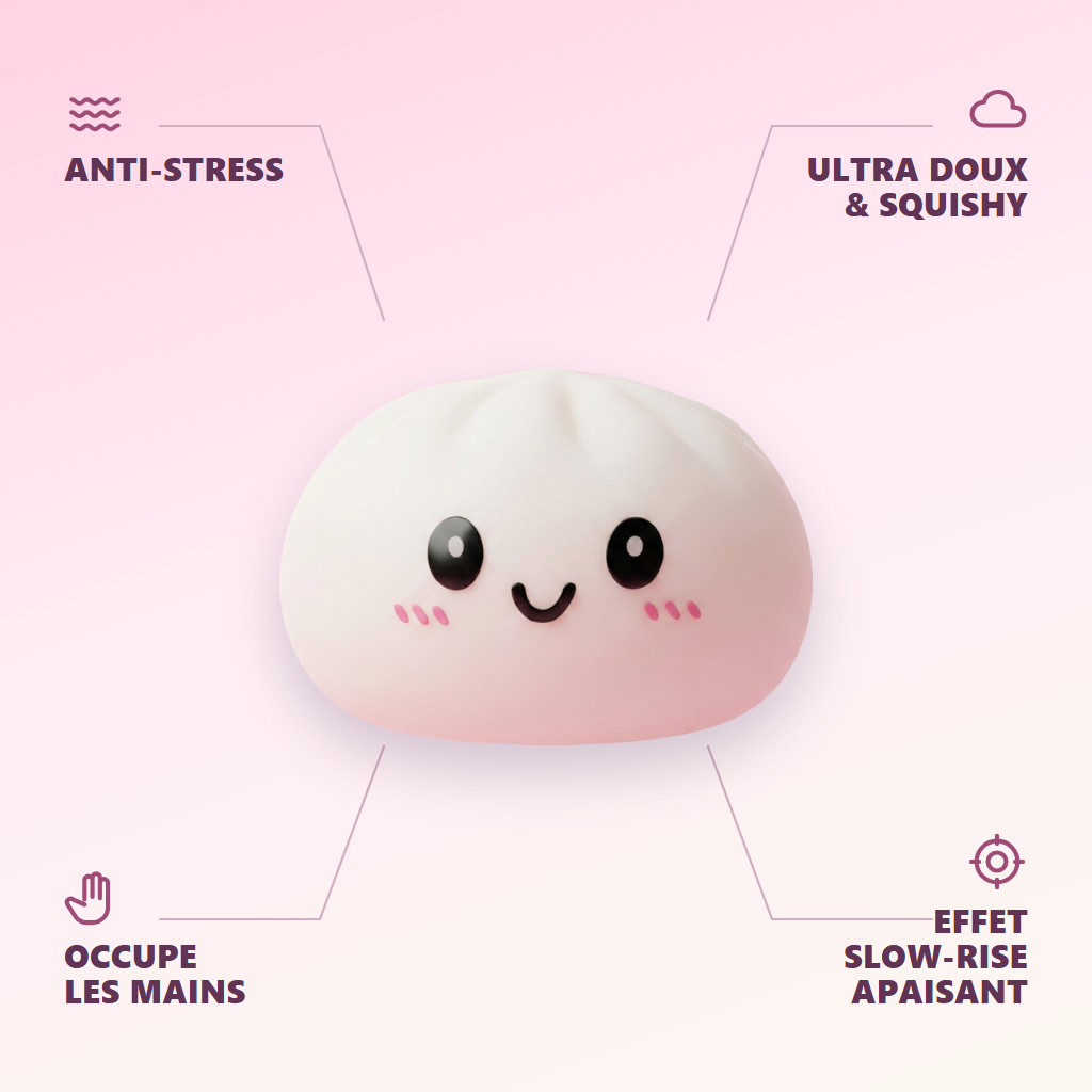 Dumpling Squishy Snövit — dess fördelar