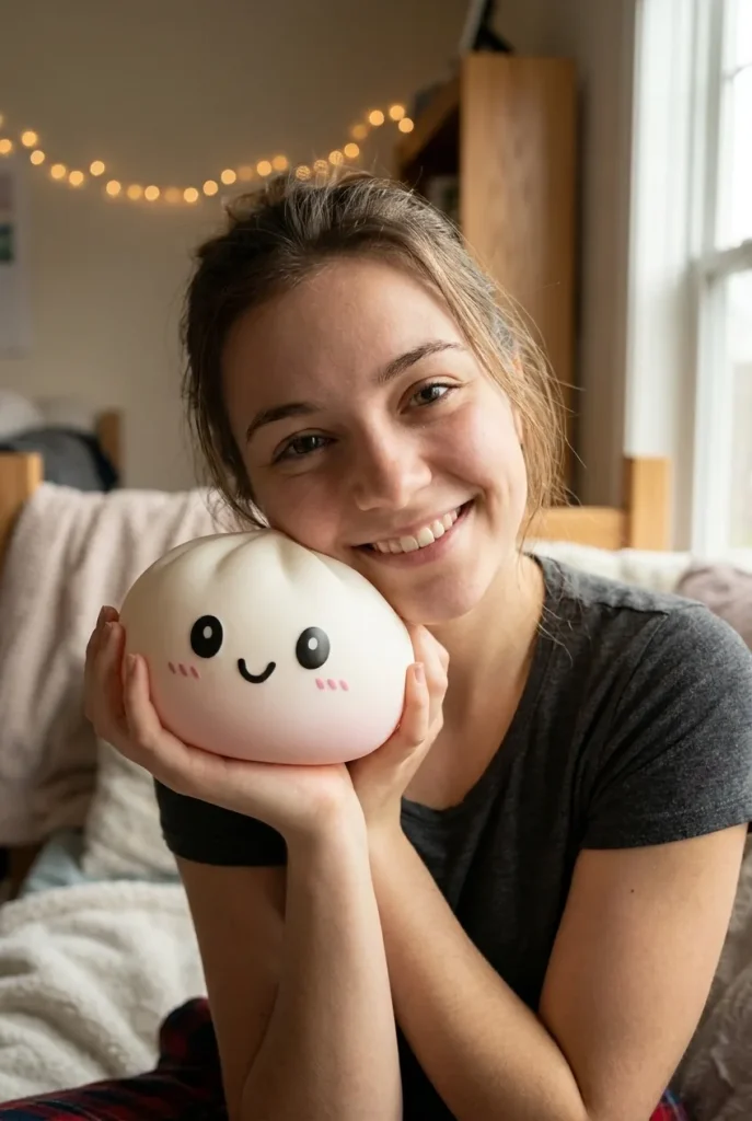 Dumpling Squishy Snövit i vardagen
