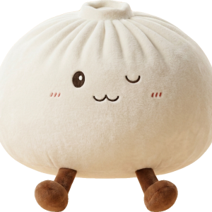 Dumplings Squishy Toy Vit XXL — i klämmet, mjukt slow-rise-skum