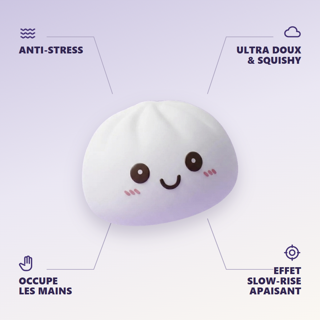 Dumpling Squishy Nattlampa Vit Måne — dess fördelar