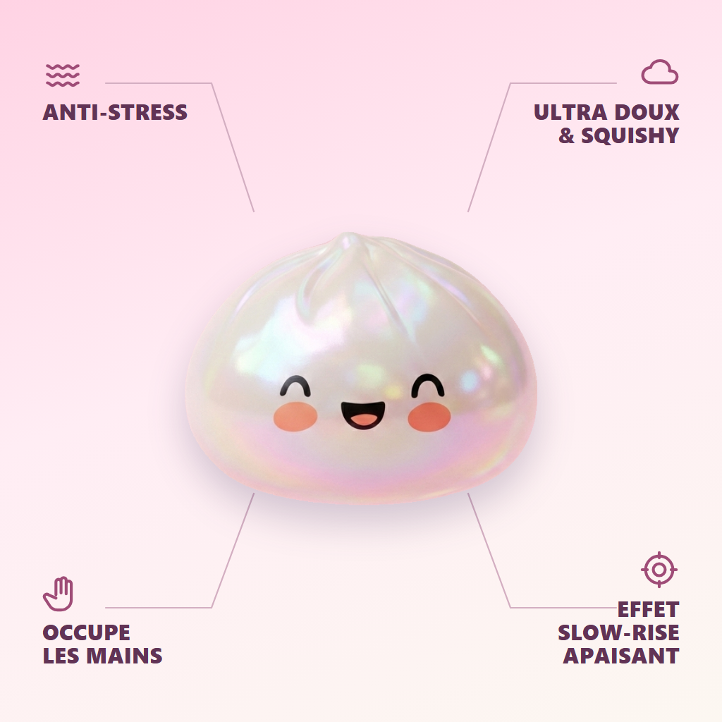 Dumpling Squishy Vit Moln Unik — dess fördelar