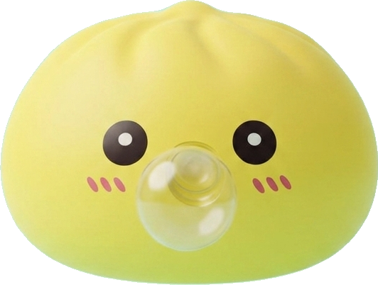 Jumbo Dumpling Squishy Gul XXL — i klämmet, mjukt slow-rise-skum