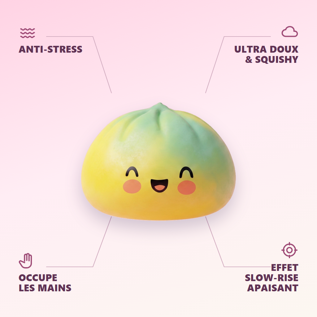 Yellow Fade Dumpling Squishy Gul Solnedgång — dess fördelar