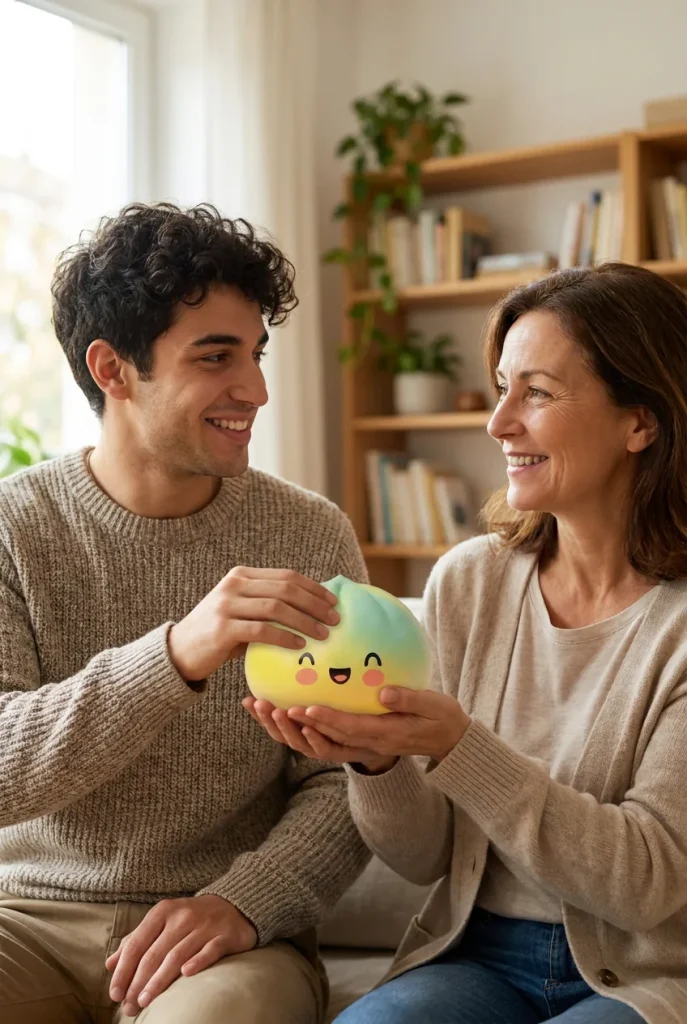 Yellow Fade Dumpling Squishy Gul Solnedgång som presenttips