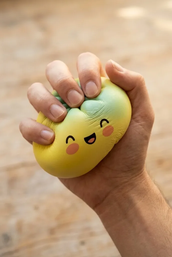 Yellow Fade Dumpling Squishy Gul Solnedgång mitt i klämmet