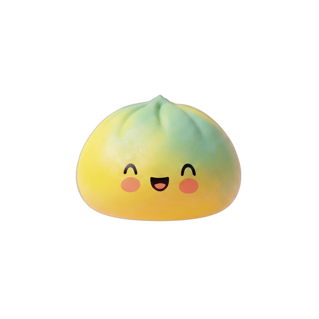 Yellow Fade Dumpling Squishy Gul Solnedgång — i klämmet, mjukt slow-rise-skum