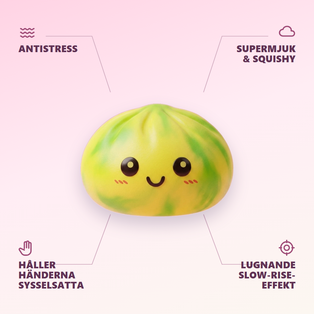 Squishy Dumpling Tie Dye Gul — dess fördelar