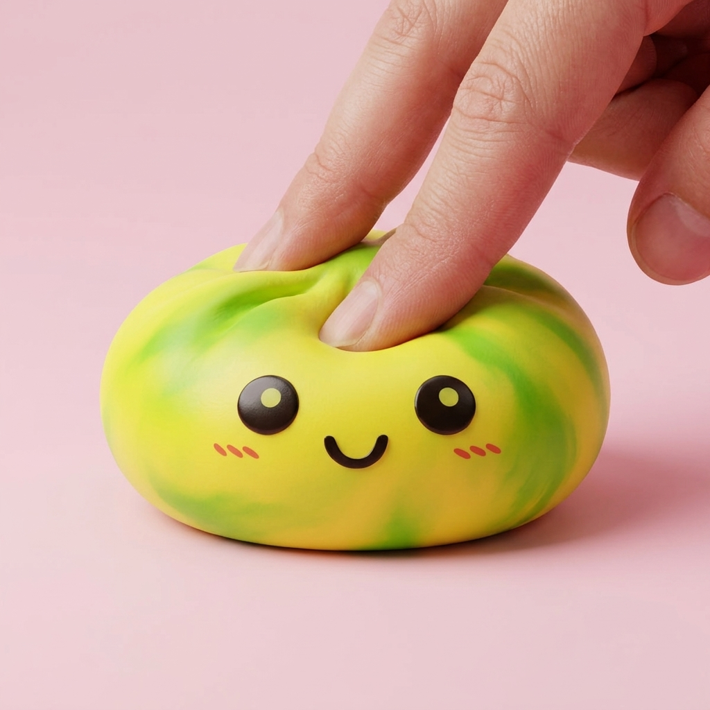 Squishy Dumpling Tie Dye Gul — i klämmet, mjukt slow-rise-skum