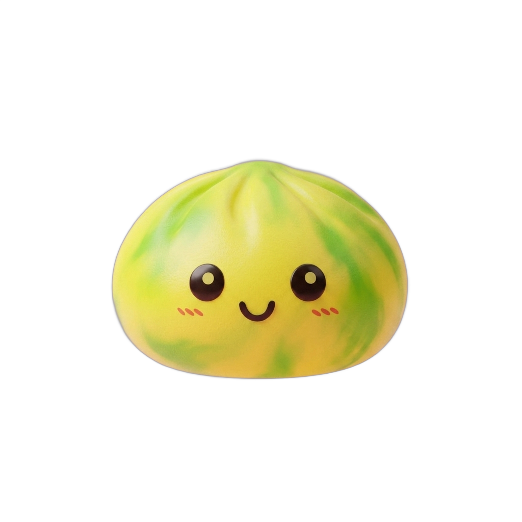 Squishy Dumpling Tie Dye Gul — i klämmet, mjukt slow-rise-skum