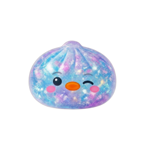 Squishy Dumpling Pingvin Blå Galaxy — i klämmet, mjukt slow-rise-skum
