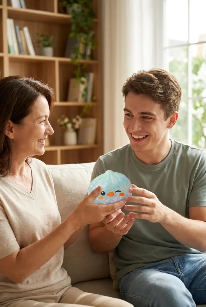Squishy Dumpling Pingvin Myntgrön Frost som presenttips