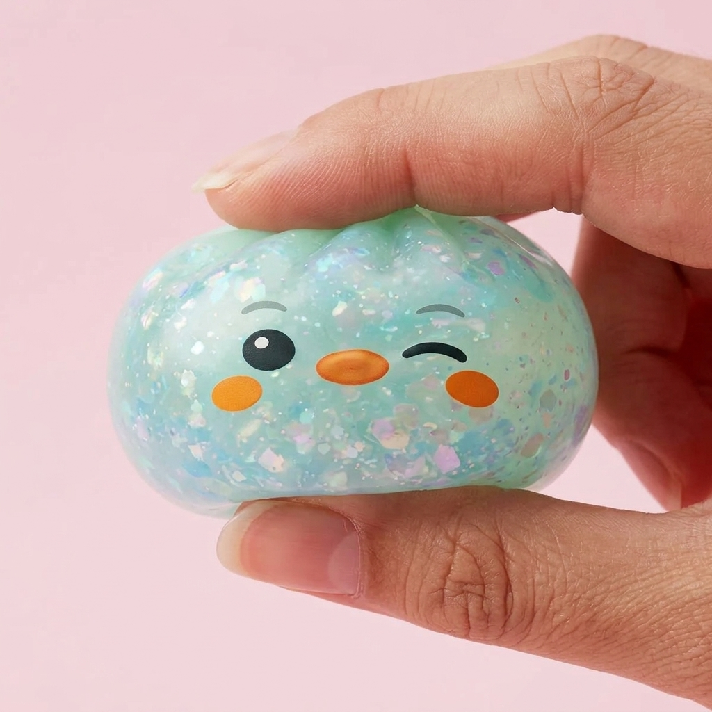 Squishy Dumpling Pingvin Myntgrön Frost — slow-rise-effekt, skummet återtar långsamt sin form