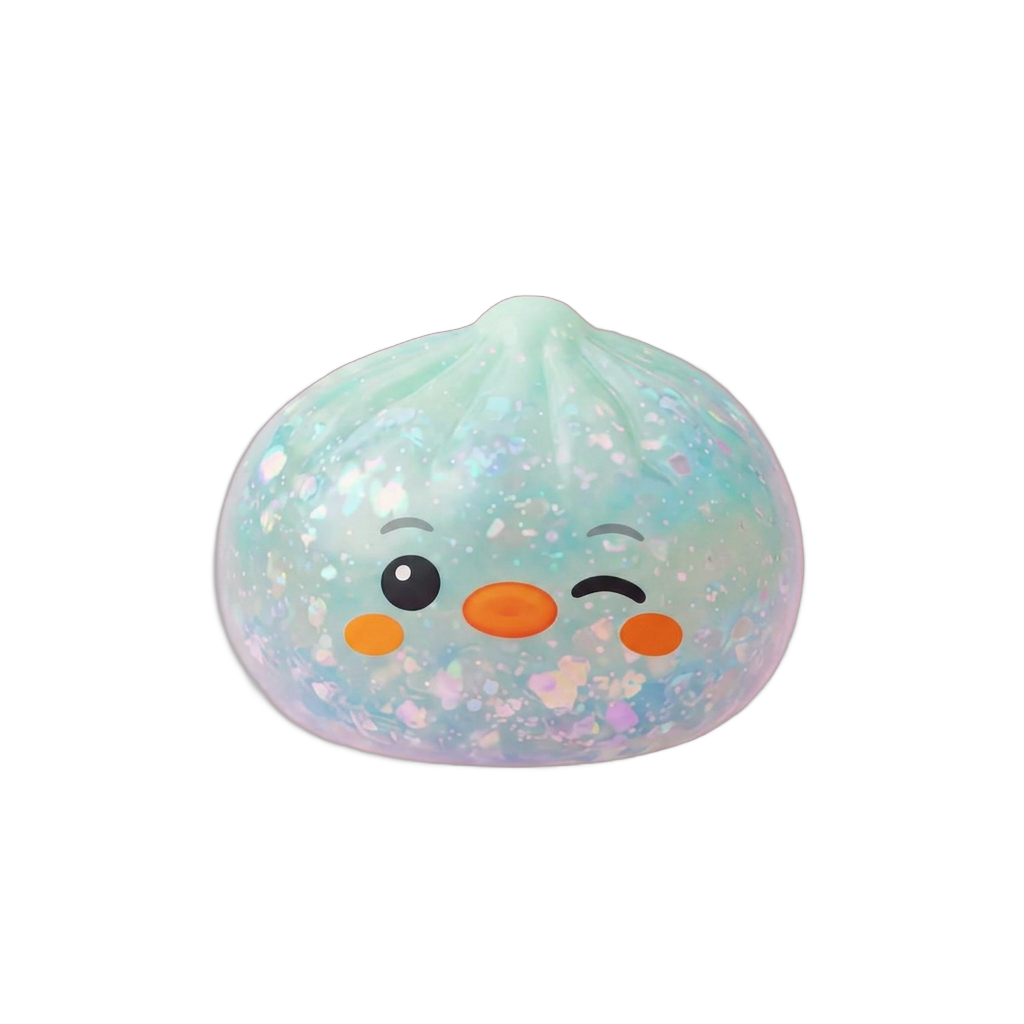 Squishy Dumpling Pingvin Myntgrön Frost — i klämmet, mjukt slow-rise-skum