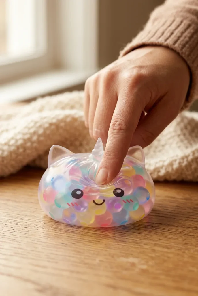 Squishy Dumpling Unicorn Bubble Pastell mitt i klämmet