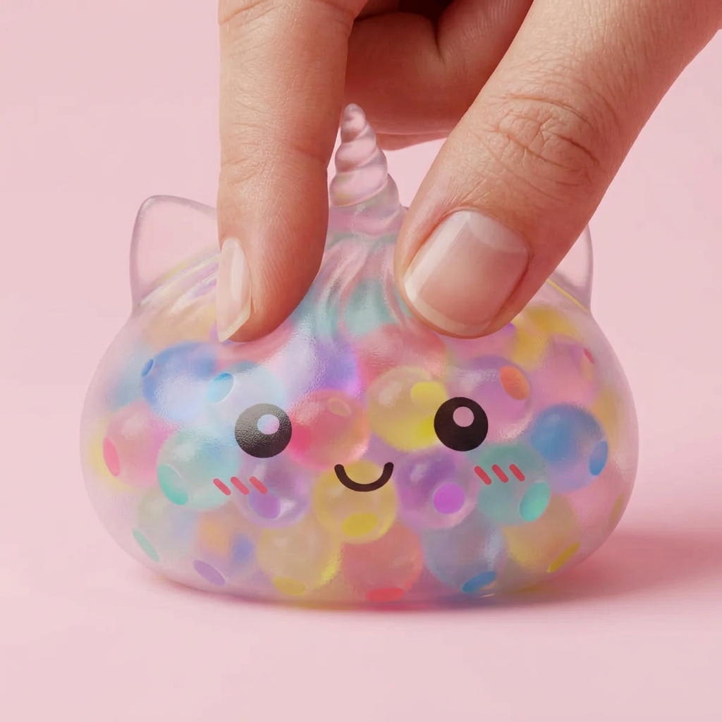 Squishy Dumpling Unicorn Bubble Pastell — slow-rise-effekt, skummet återtar långsamt sin form