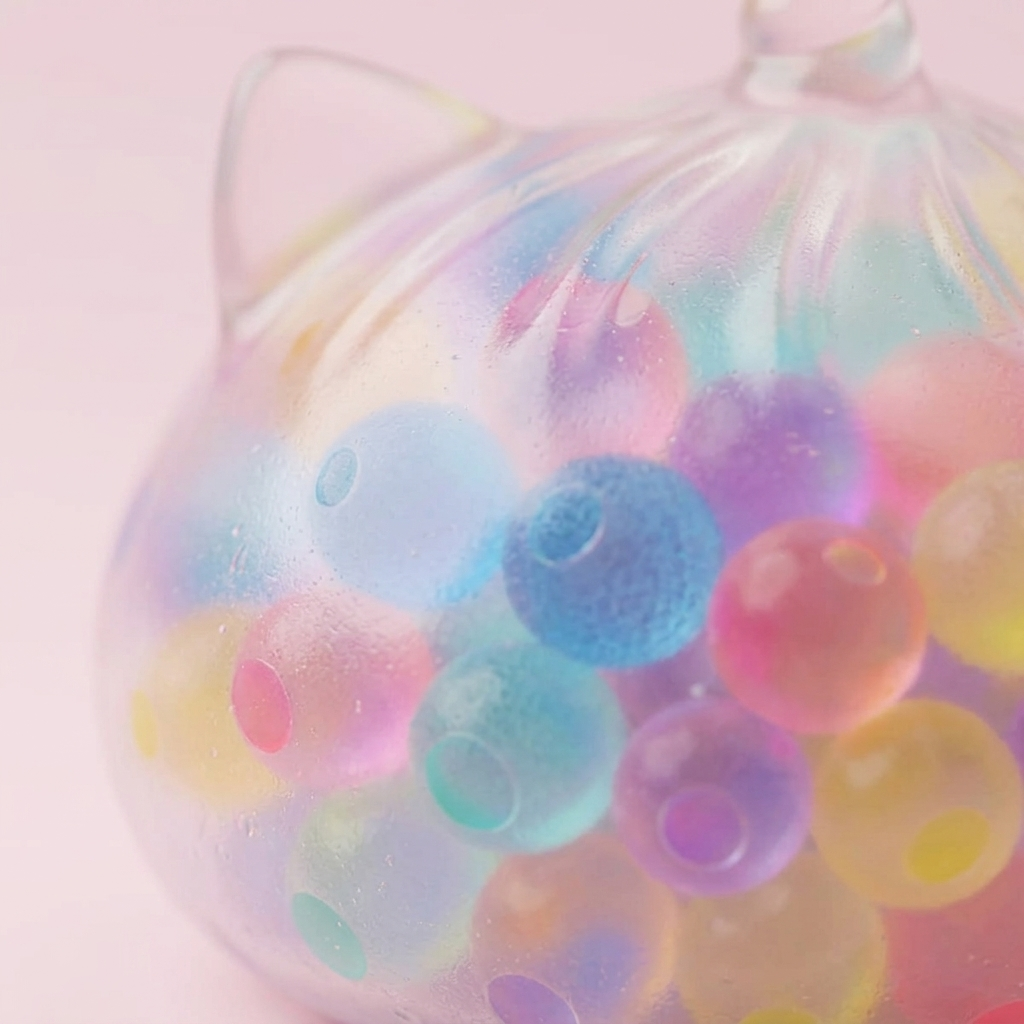 Squishy Dumpling Unicorn Bubble Pastell — närbild på strukturen