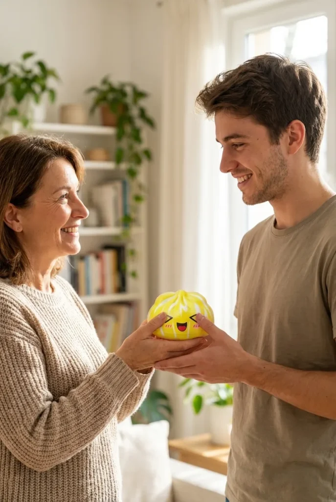Dumpling Squishy Mystery Happy Faces Glada Miner som presenttips