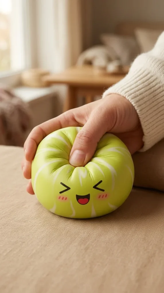 Dumpling Squishy Mystery Happy Faces Glada Miner mitt i klämmet