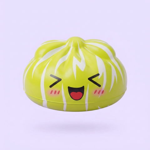 Dumpling Squishy Mystery Happy Faces Glada Miner — i klämmet, mjukt slow-rise-skum