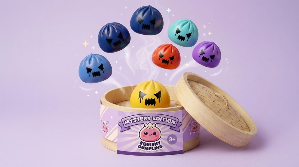 Spöke Dumpling Squishy Mystery — i klämmet, mjukt slow-rise-skum