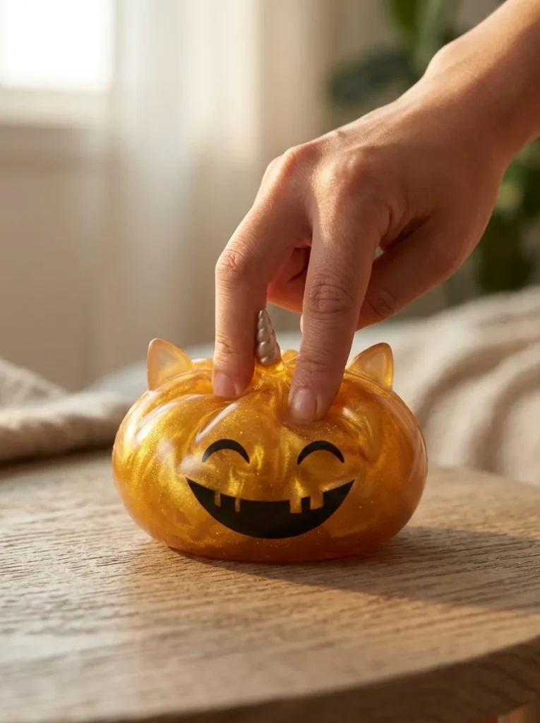 Dumpling Squishy Mystery Halloween Enhörning mitt i klämmet