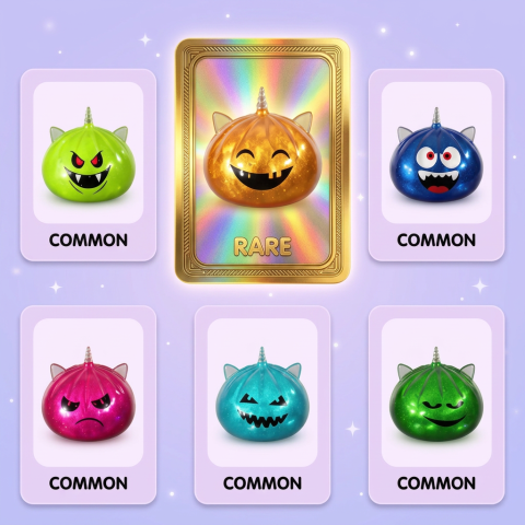 Dumpling Squishy Mystery Halloween Enhörning — i klämmet, mjukt slow-rise-skum