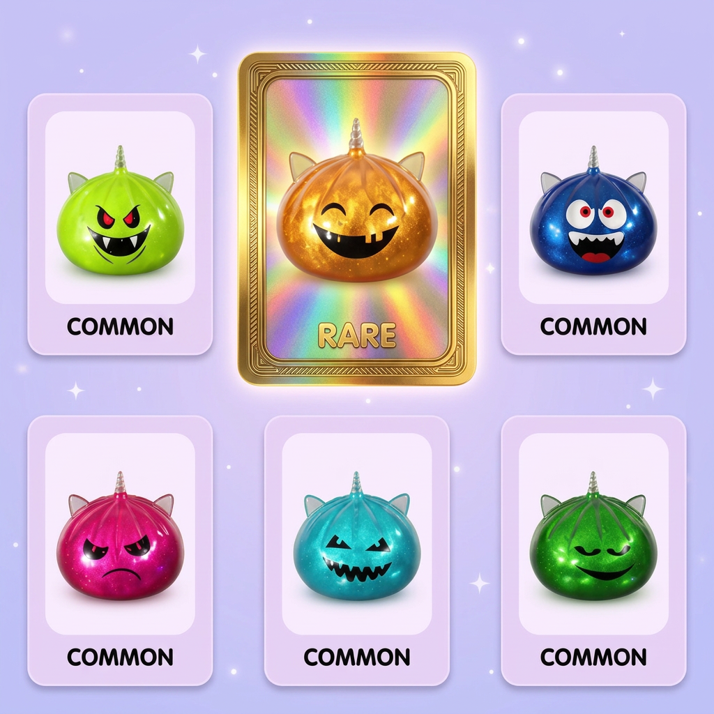 Dumpling Squishy Mystery Halloween Enhörning — i klämmet, mjukt slow-rise-skum