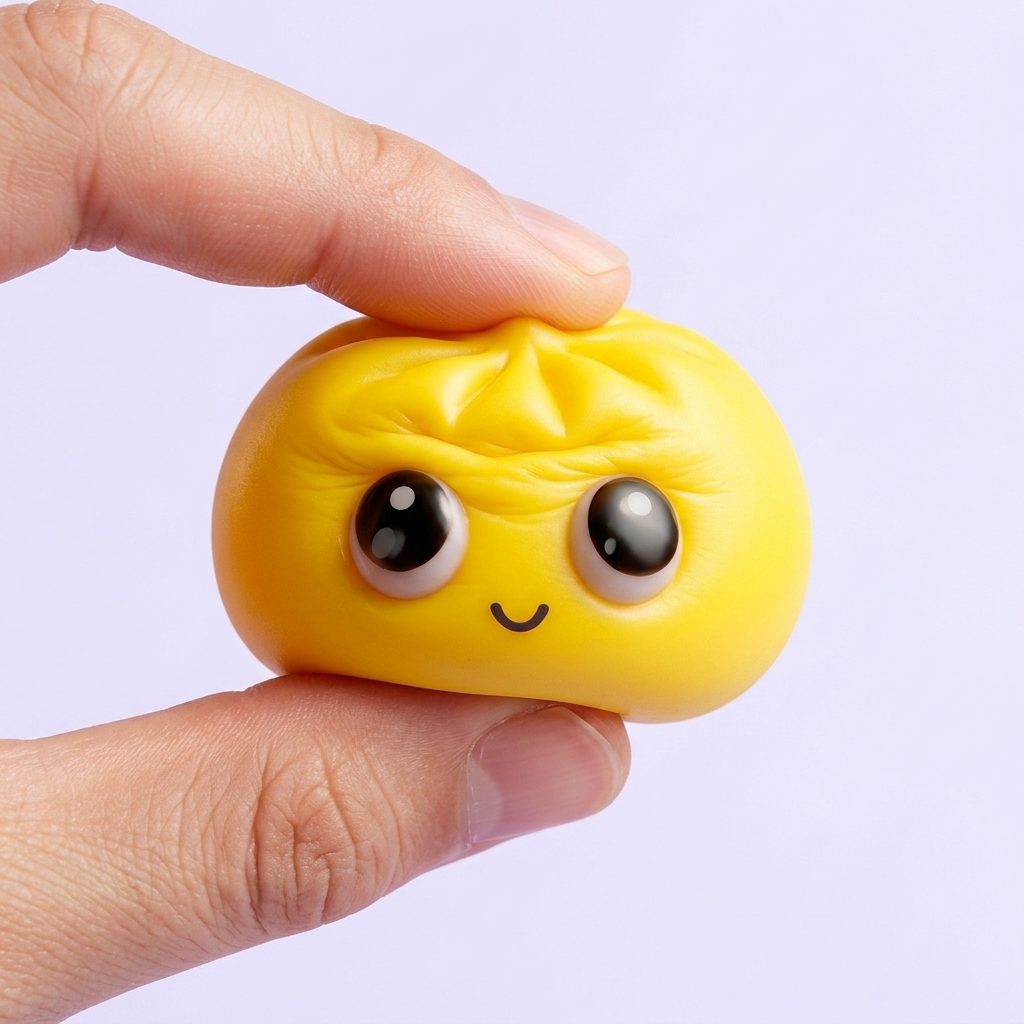 Dumpling Squishy Mystery Pop Stora Ögon — i klämmet, mjukt slow-rise-skum