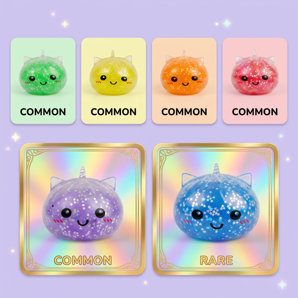 Unicorn Dumpling Squishy Mystery Glitter — i klämmet, mjukt slow-rise-skum