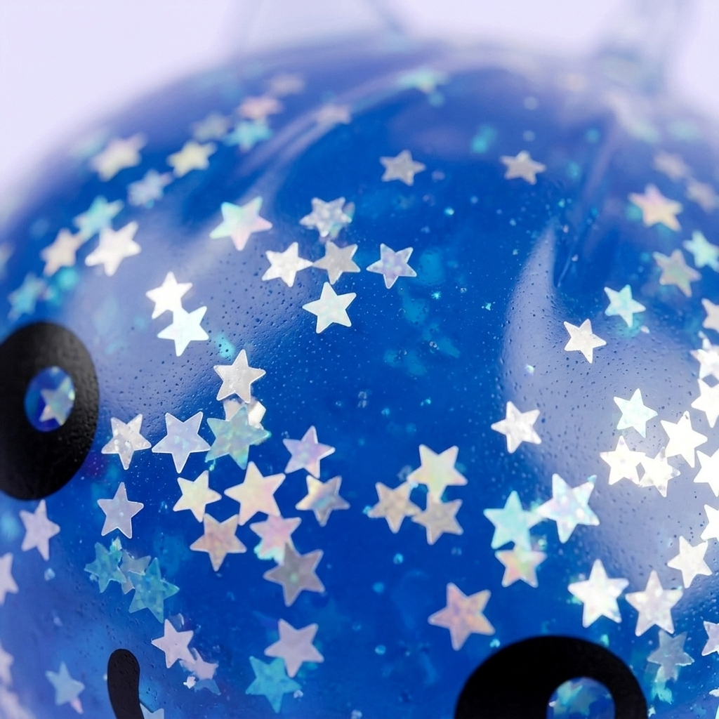 Unicorn Dumpling Squishy Mystery Glitter — närbild på strukturen
