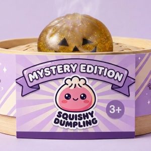 Vampire Mystery Dumpling Squishy Blodröd i sin bambu-ångkorg