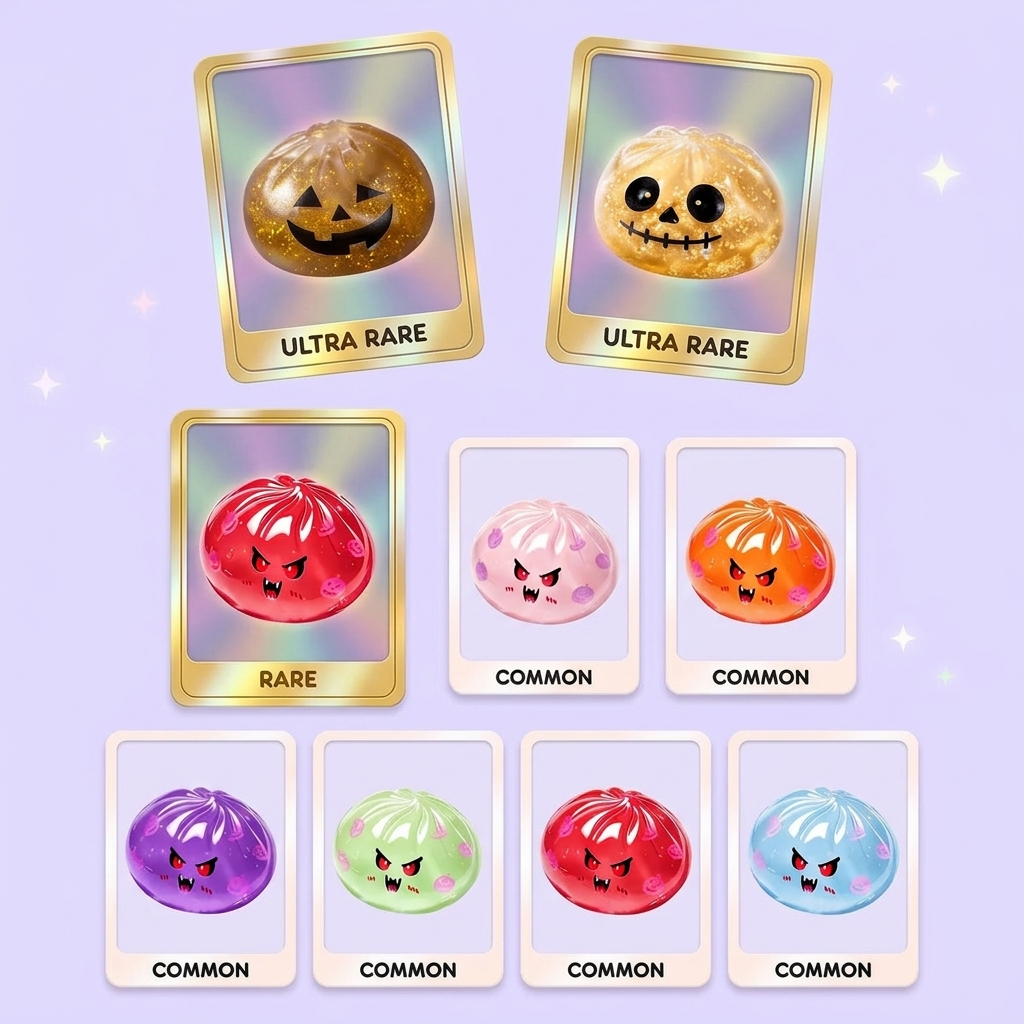 Vampire Mystery Dumpling Squishy Blodröd — i klämmet, mjukt slow-rise-skum