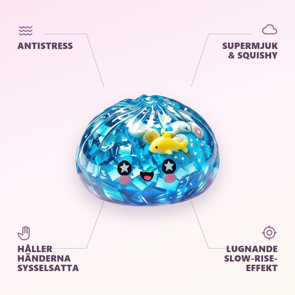 Glitter Dumpling Squishy Ocean Korallrev — dess fördelar