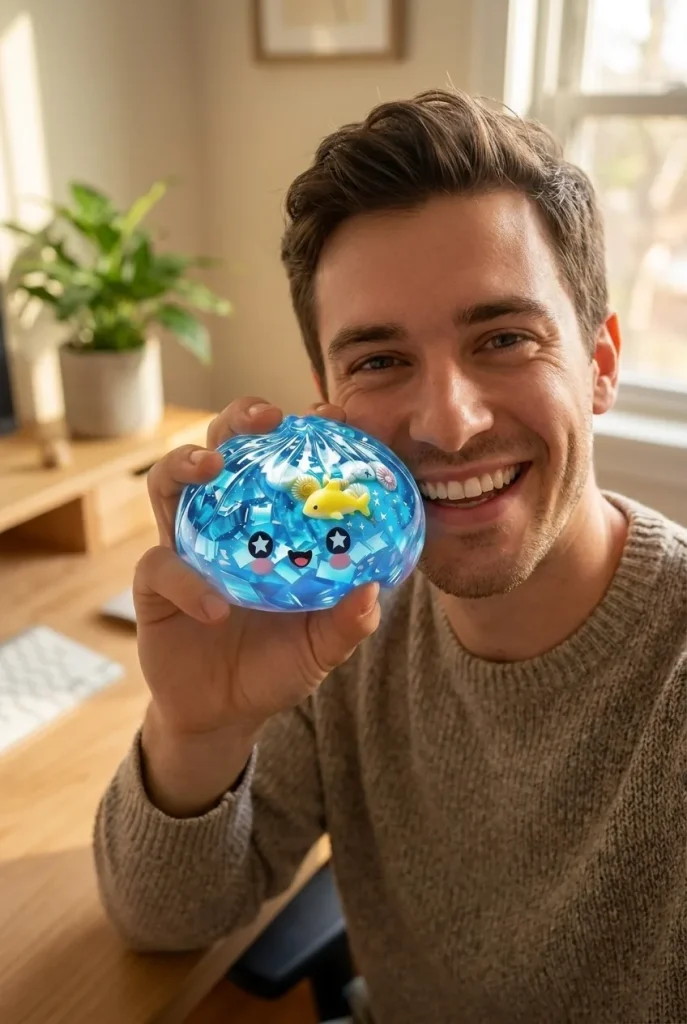 Glitter Dumpling Squishy Ocean Korallrev i vardagen