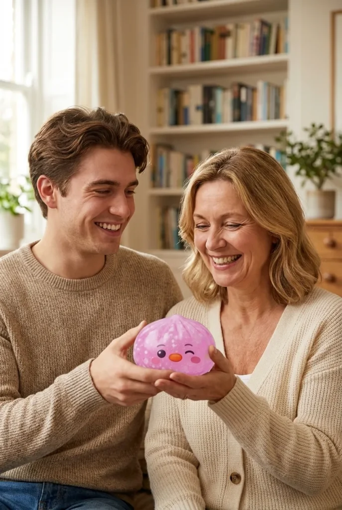 Pingvin Dumpling Squishy Godisrosa som presenttips