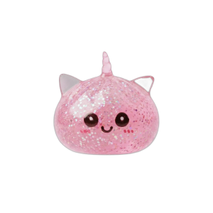 Unicorn Dumpling Squishy Glitter Rosa — i klämmet, mjukt slow-rise-skum
