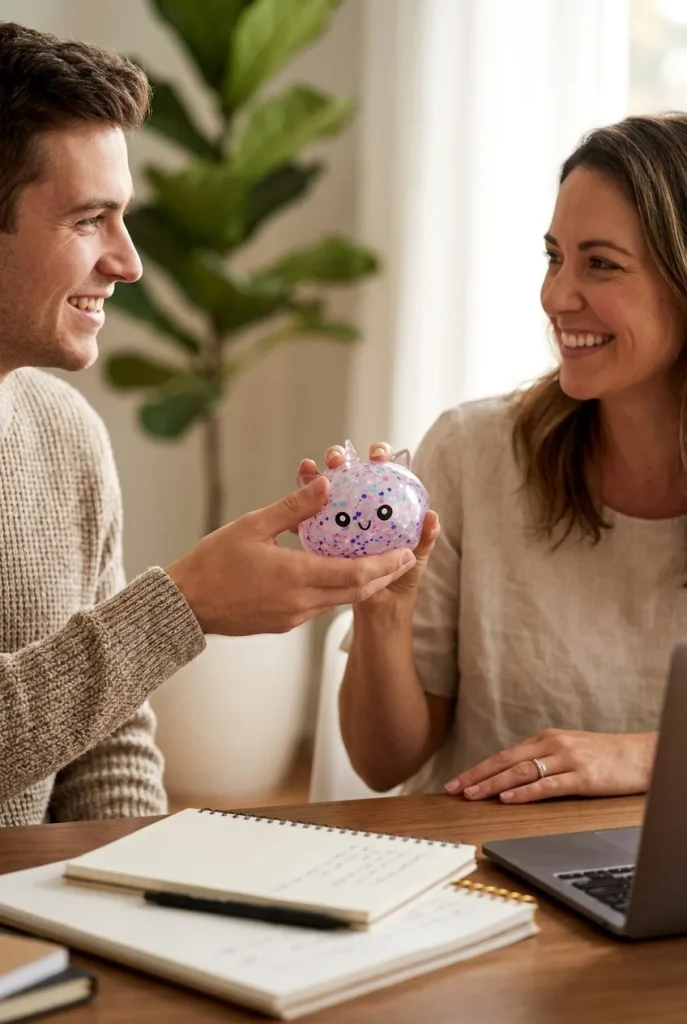 Dumpling Squishy Unicorn Sparkle Vit som presenttips