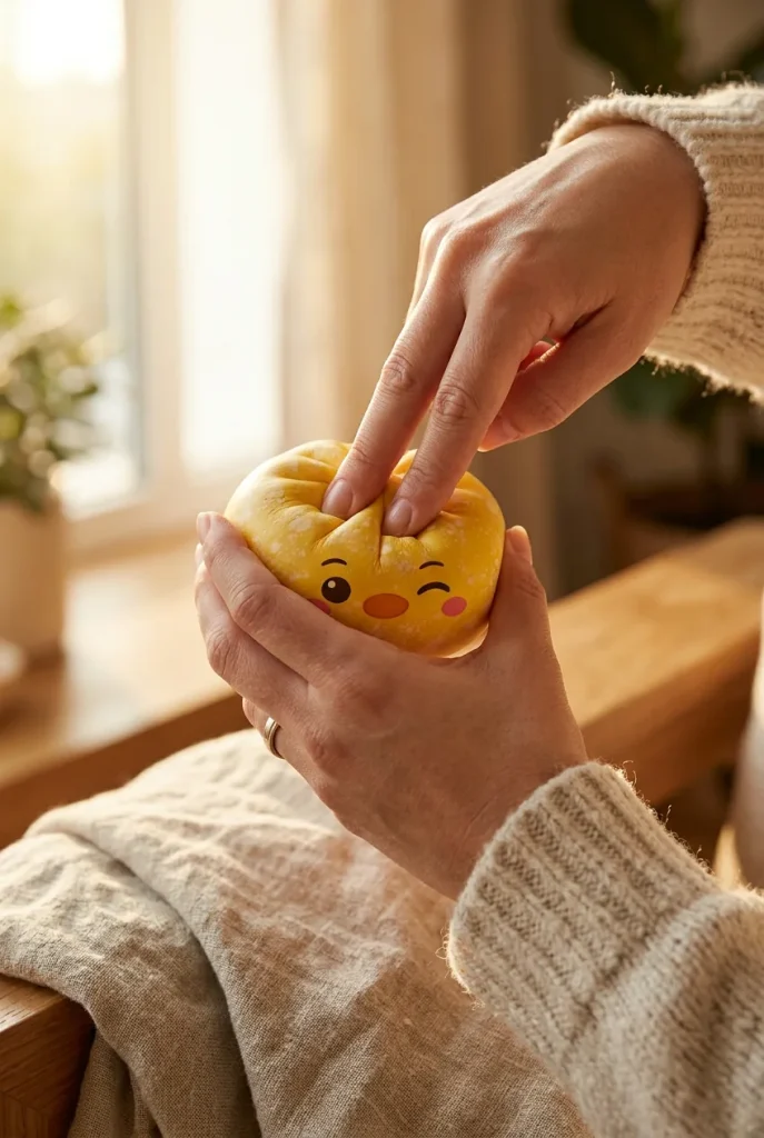 Squishy Dumpling Pingvin Smörgul mitt i klämmet