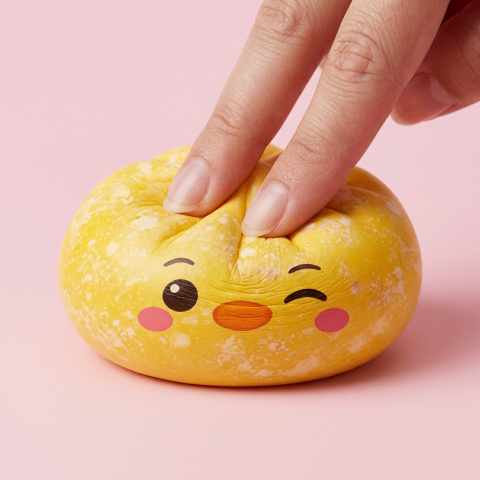 Squishy Dumpling Pingvin Smörgul — i klämmet, mjukt slow-rise-skum