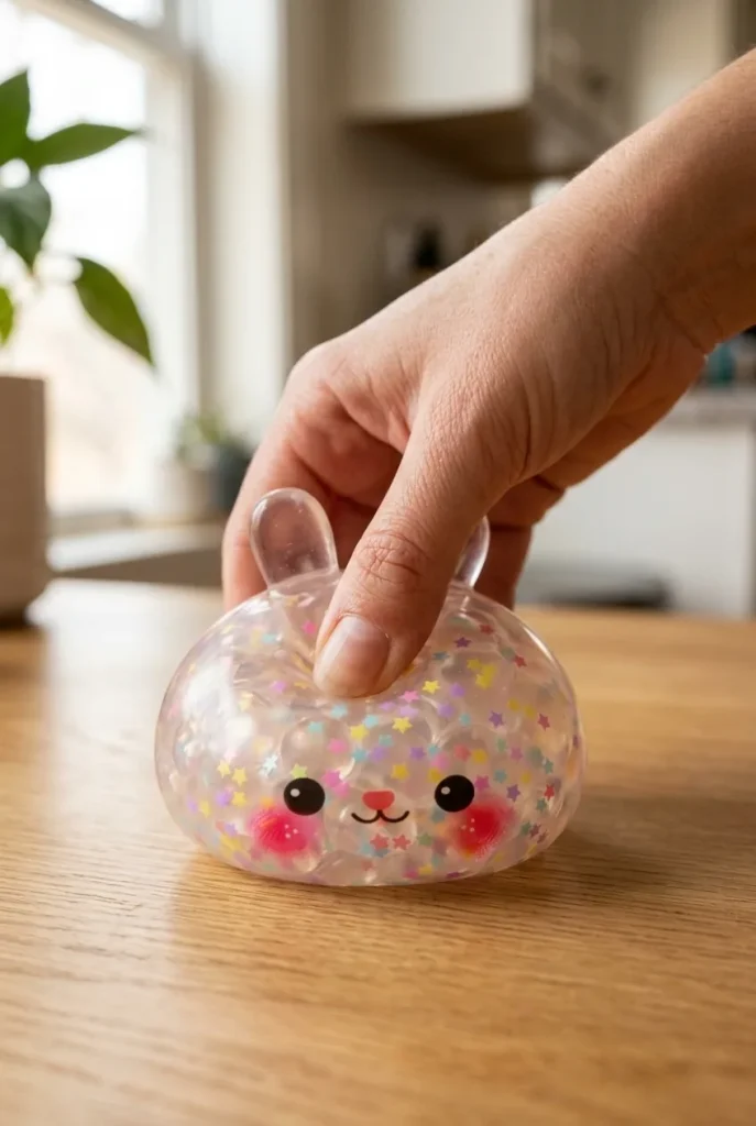Squishy Dumpling Kanin Konfetti mitt i klämmet