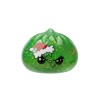 Squishy Dumpling Julgrinch Grön Glitter — i klämmet, mjukt slow-rise-skum