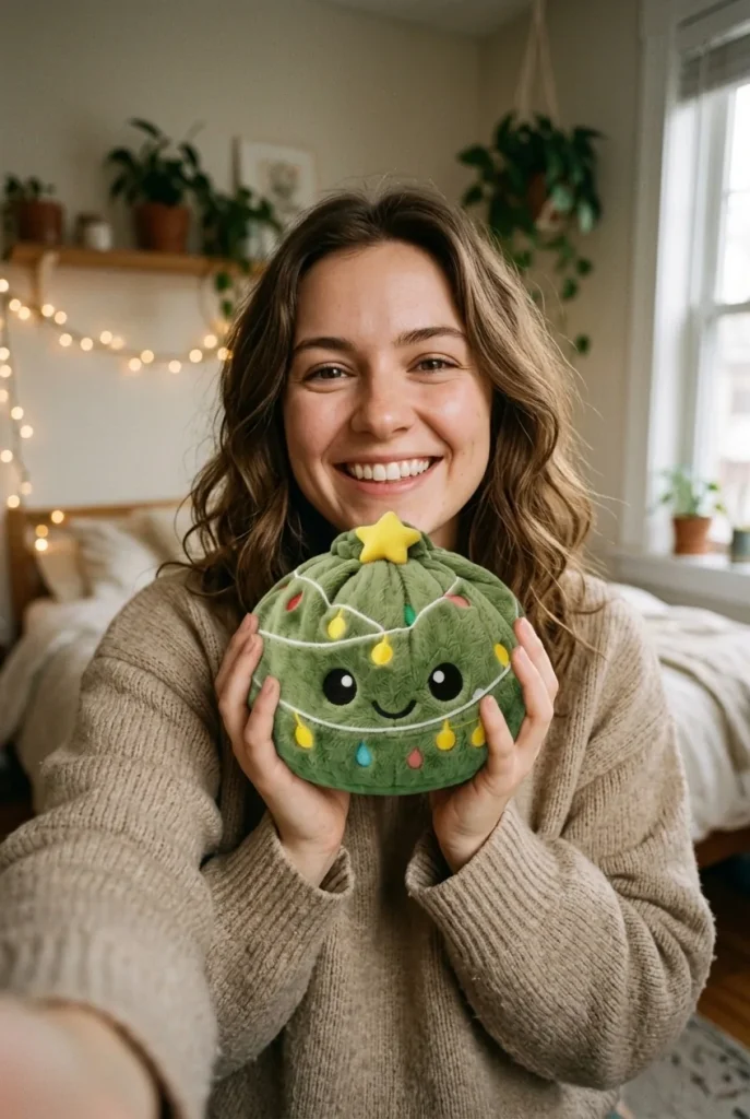 Dumpling Squishy Christmas Tree Glitter i vardagen