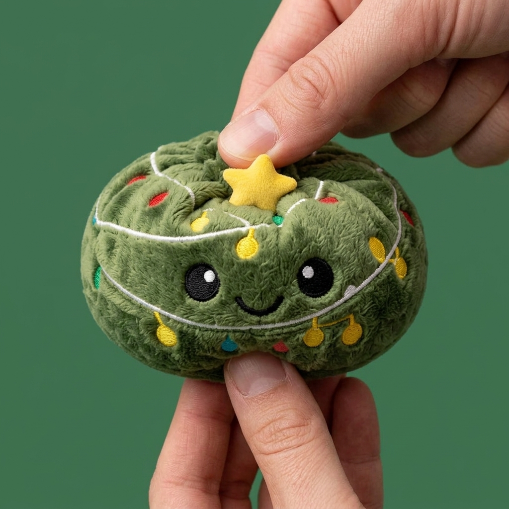 Dumpling Squishy Christmas Tree Glitter — slow-rise-effekt, skummet återtar långsamt sin form
