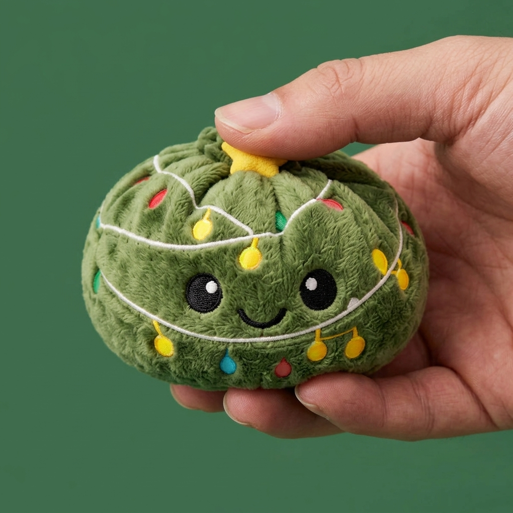 Dumpling Squishy Christmas Tree Glitter — i klämmet, mjukt slow-rise-skum