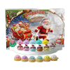 Dumpling Squishy Adventskalender Jultomtens Slade 24 Delar — i klämmet, mjukt slow-rise-skum