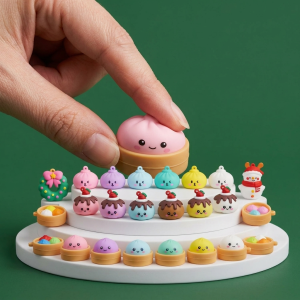 Dumpling Squishy Adventskalender Jultomtens Slade 24 Delar — i klämmet, mjukt slow-rise-skum