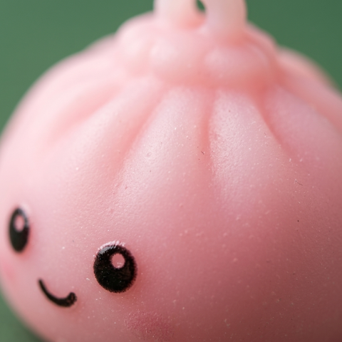 Dumpling Squishy Adventskalender Jultomtens Slade 24 Delar — närbild på strukturen