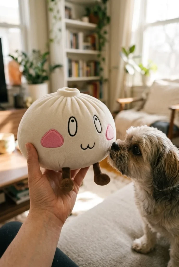 Squishy Dumpling Giant Glad Min med en gosedjursvän