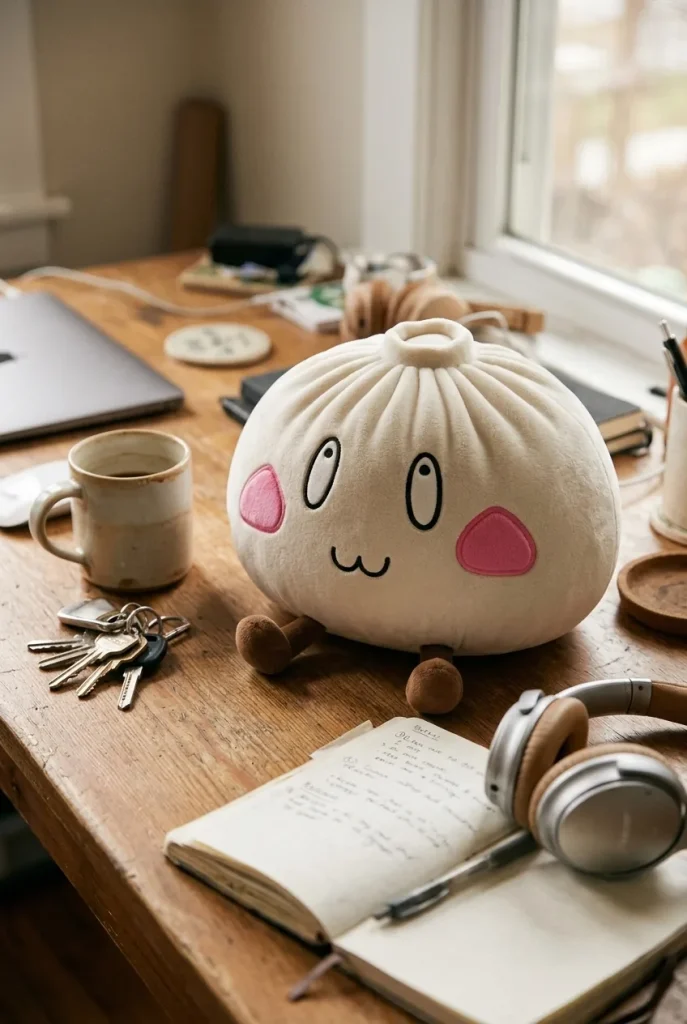Squishy Dumpling Giant Glad Min på skrivbordet